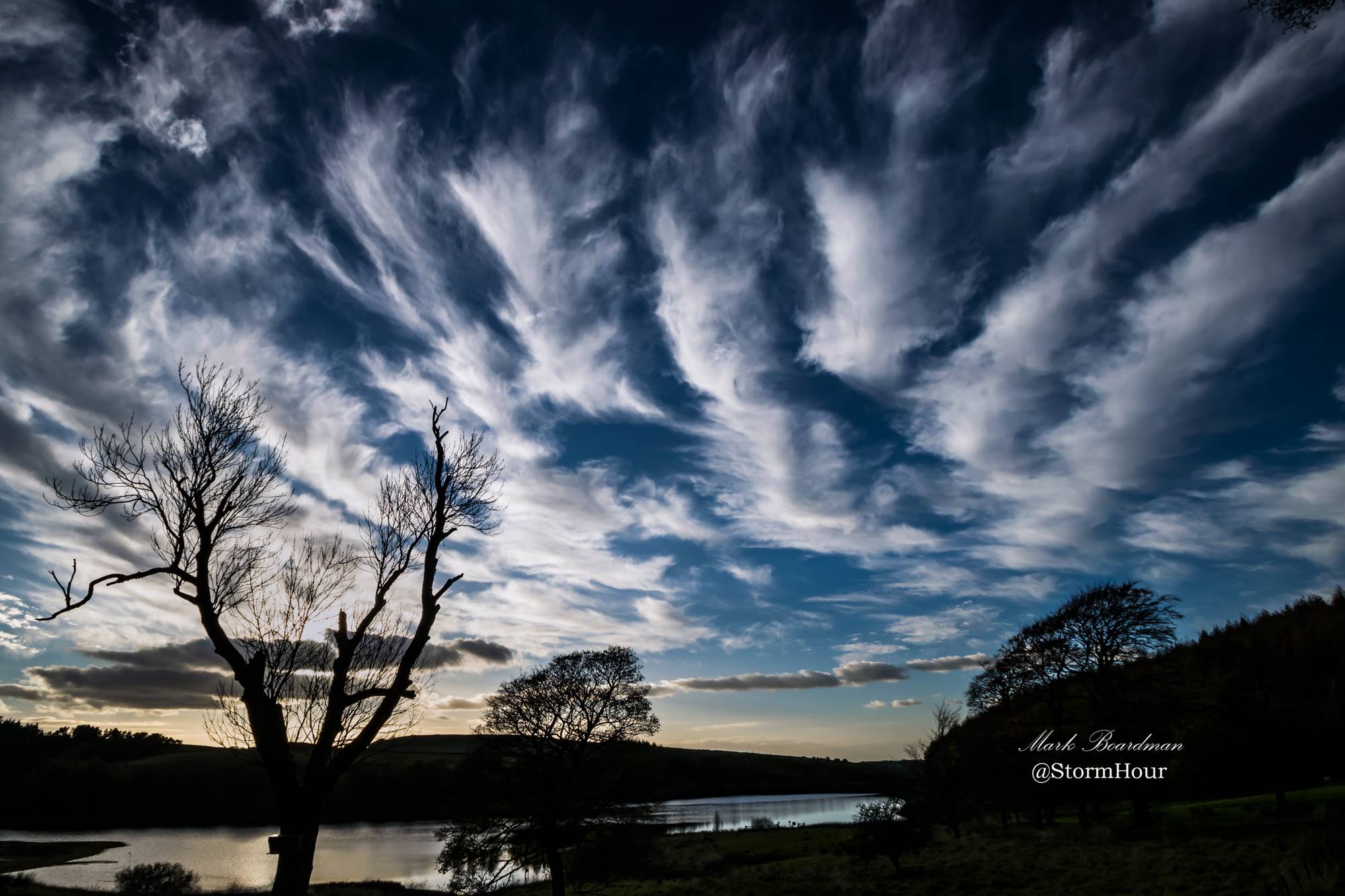 Cirrus clouds over east Cheshire