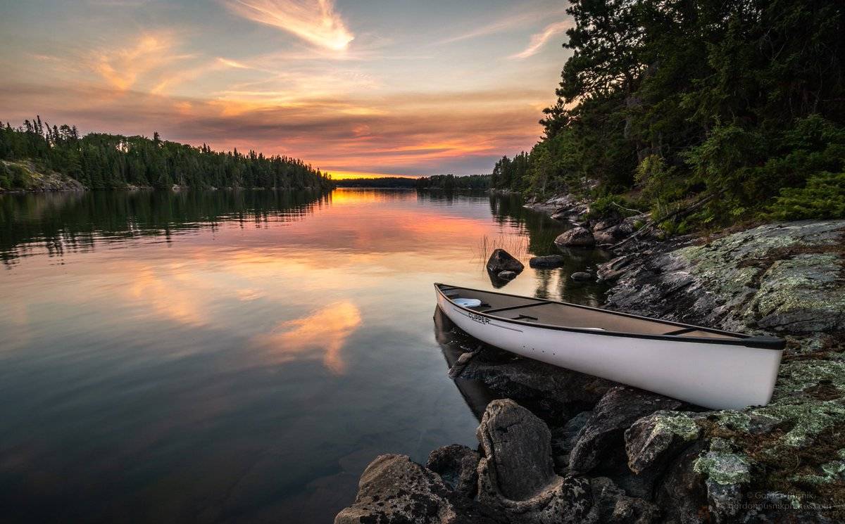 3rd Place Sunset through the smoke of a nearby forest fire - Northwest Ontario by Gordon Pusnik @gordonpusnik