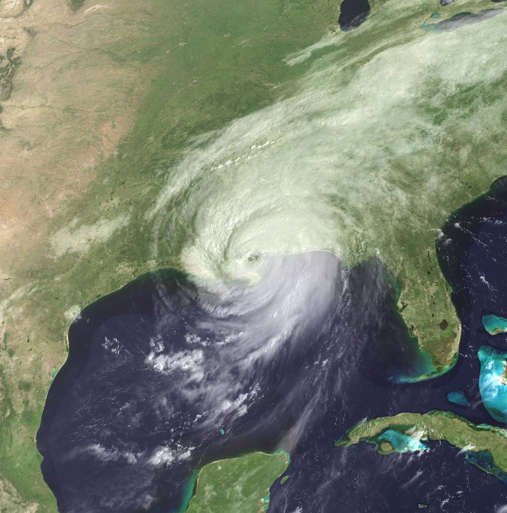 Hurricane Katrina Making Landfall in New Orleans