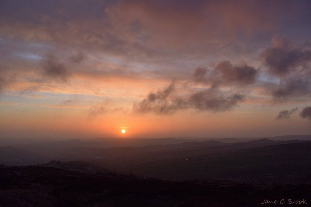 1st Place A misty morning sunrise over Huddersfield in West Yorkshire by Jane Brook @jayceb19