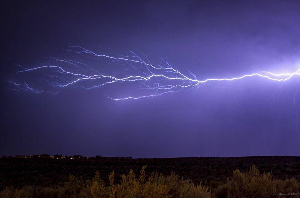 "#ABQ's light show last night!" Albuquerque, NM