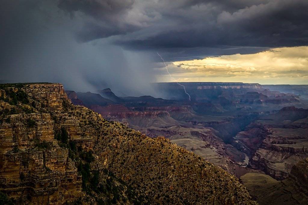 1st Place Capturing lightning in the Grand Canyon during the 2017 Arizona Monsoon by Scott Wood @Scott_Wood