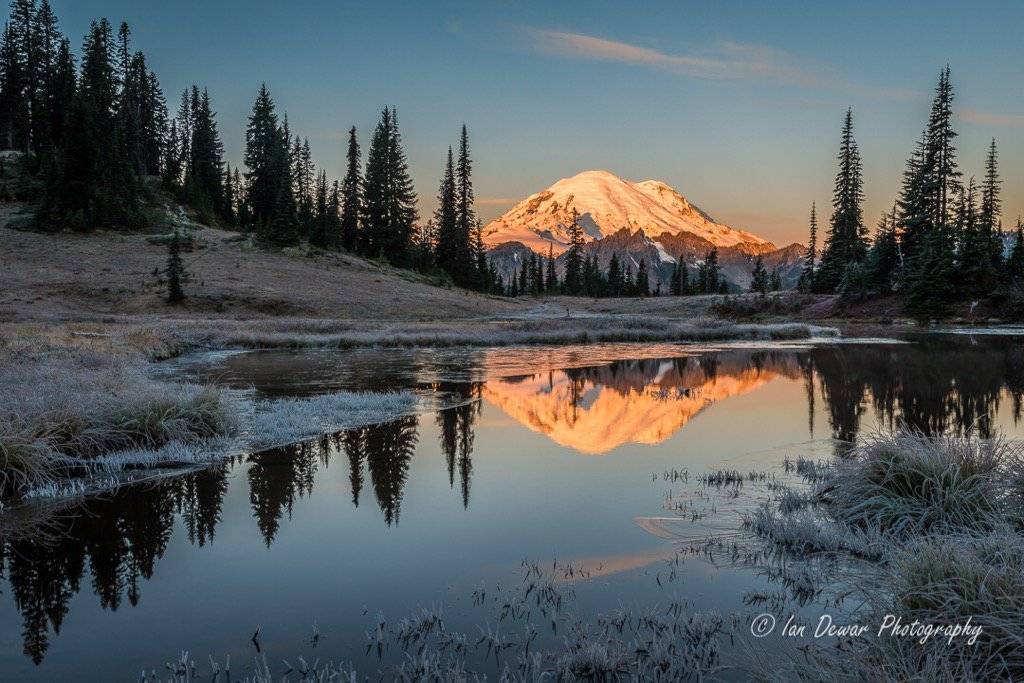 Sunrise over Mt Rainier last week