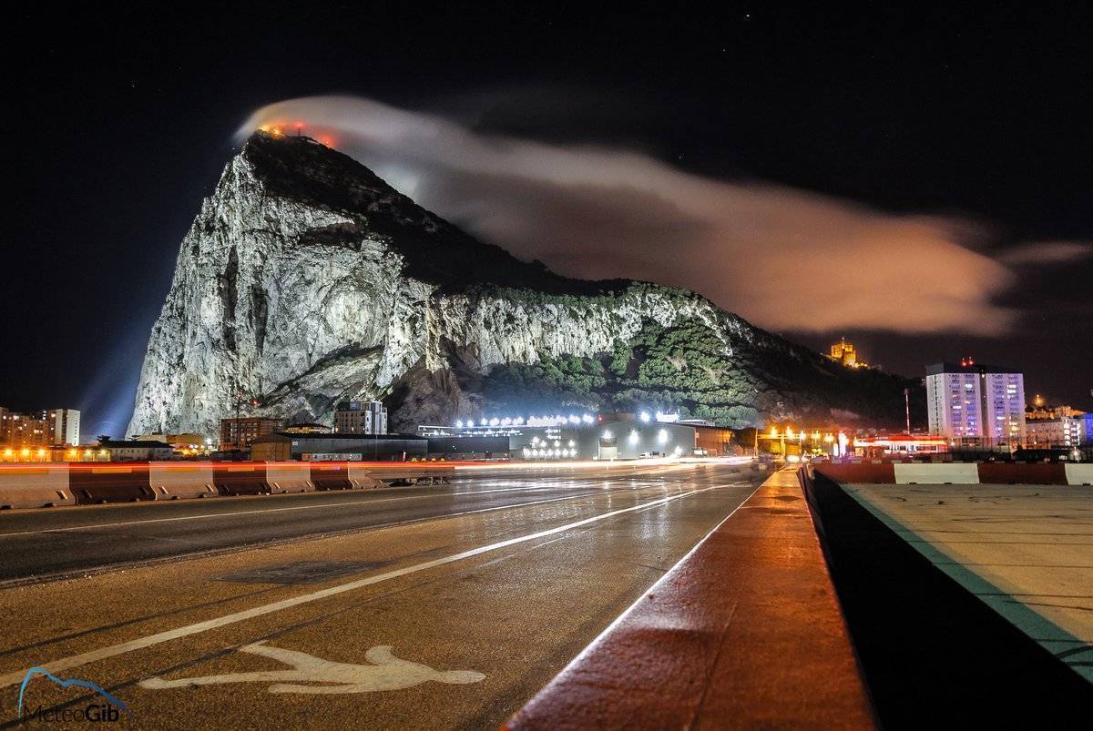 1st Place MeteoGib @MeteoGib the return of the Gibraltar Levanter cloud after a spell of Westerly winds - captured early on Sun 02/07