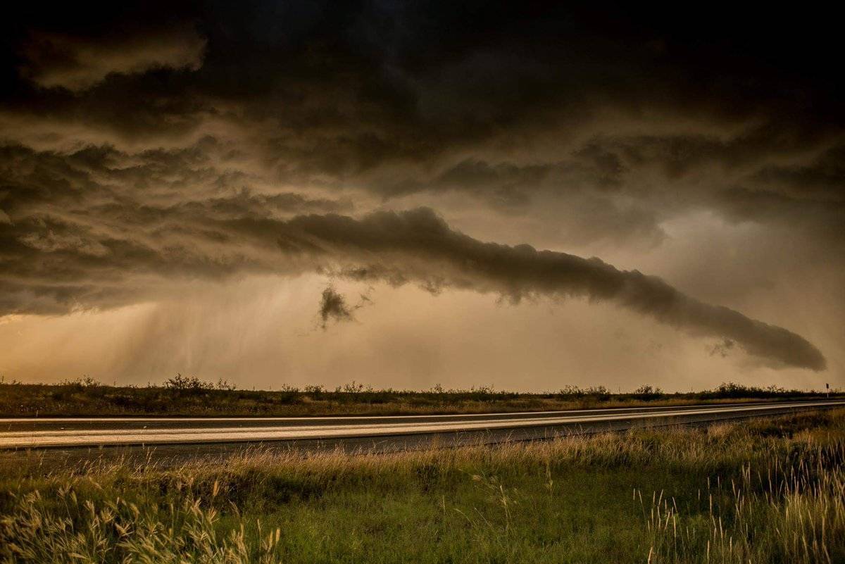 2nd Place miki shortes @MShortes Yesterdays rain backlit by sunset, Odessa, Tx