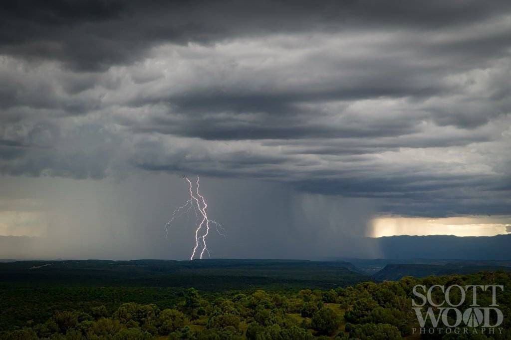 2nd Place Scott Wood @Scott_Wood Lightning strikes near Camp Verde, AZ during Monsoon 2017