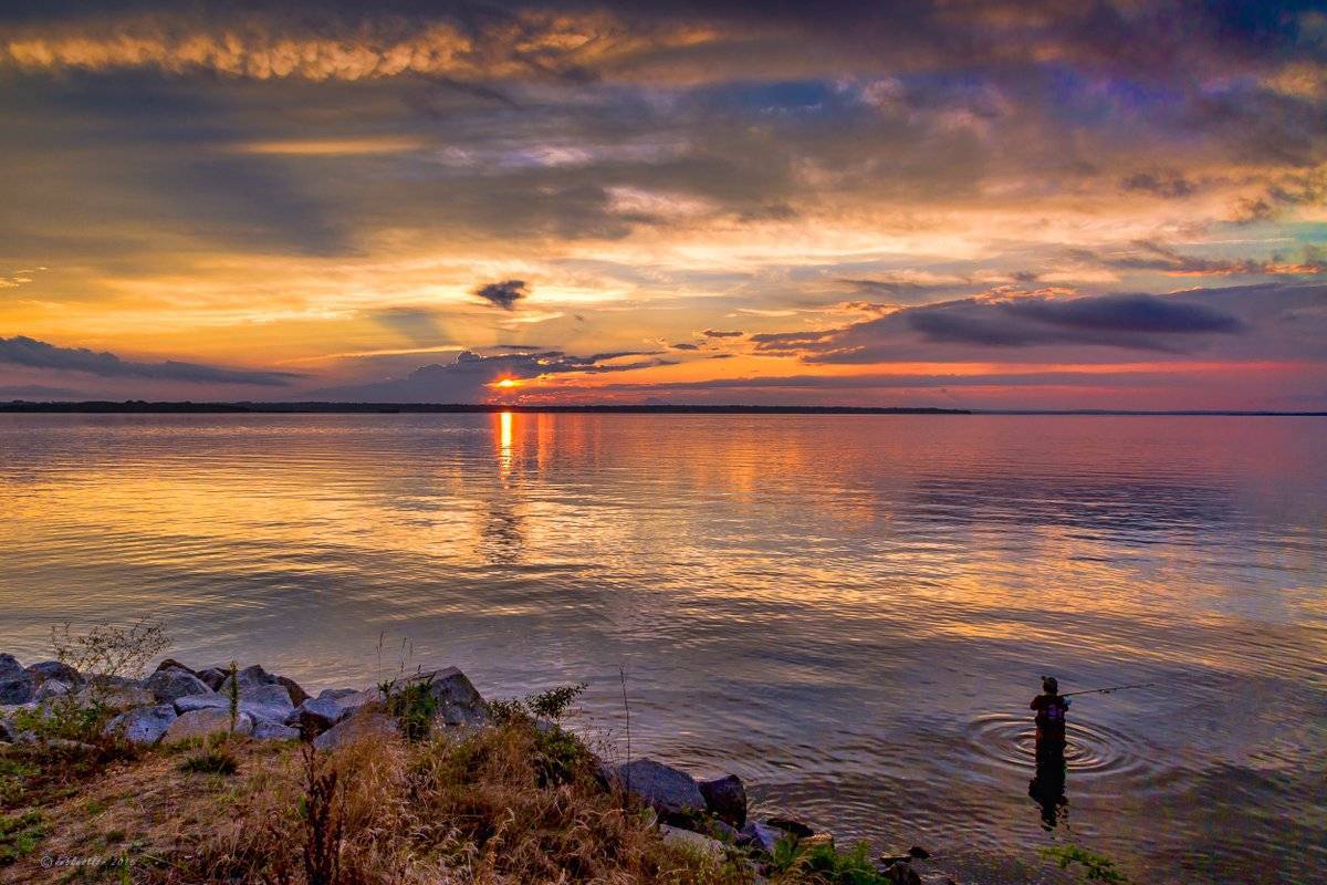 Sept 1st sunset fishing in Narragansett Bay, Newport, RI