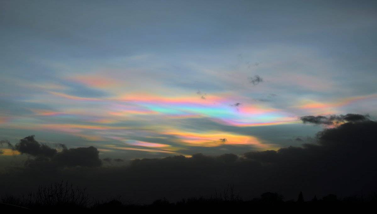 Rare Nacreous clouds, North East UK taken 1.1.2016