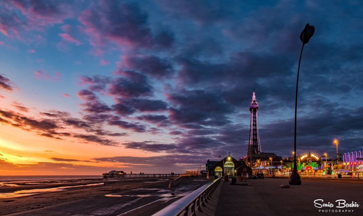 3rd Place Sonia Bashir @SoniaBashir_ Beautiful colours of twilight and sunset in Blackpool
