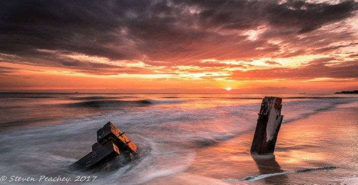 3rd Place Steven Peachey @stevenhawk1 This was a beautiful sunrise at north sands - Hartlepool in the North East coast of the UK