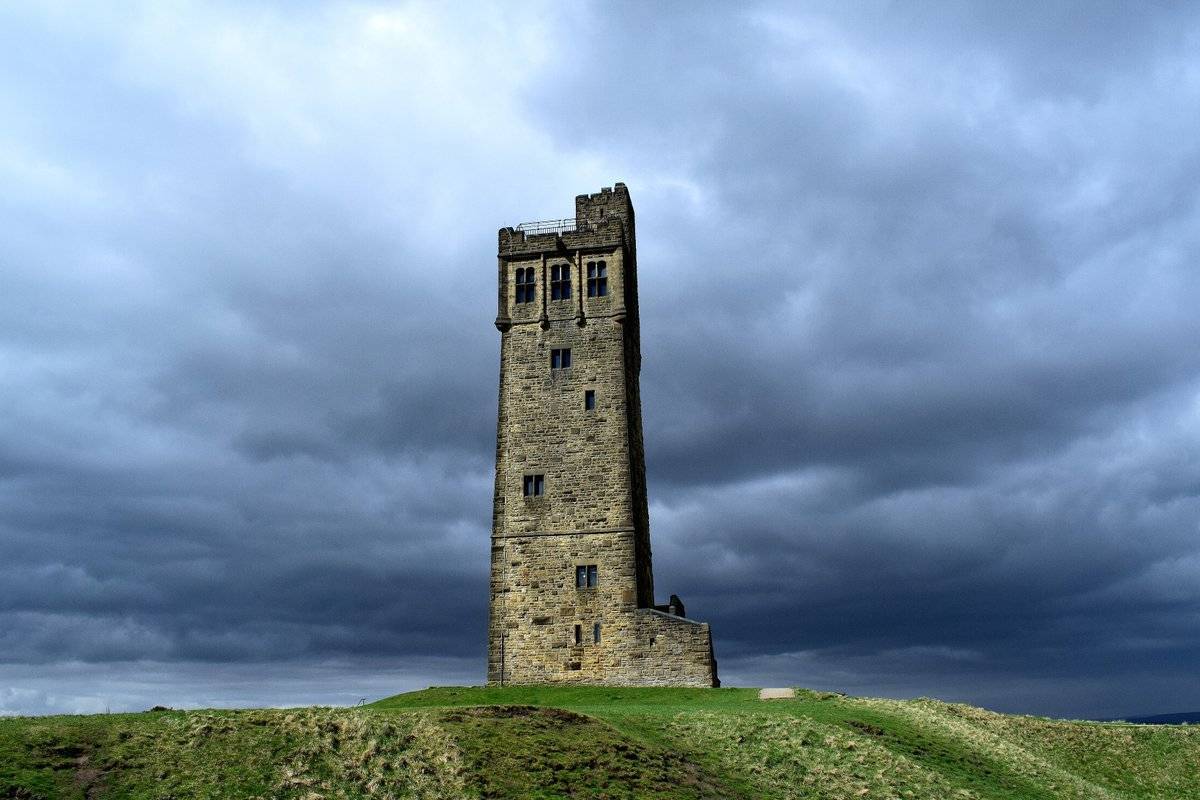 3rd Place Victoria Tower, Castle Hill with a backdrop of stormy April sky. Huddersfield, West Yorkshire by Jane Brook @jayceb19