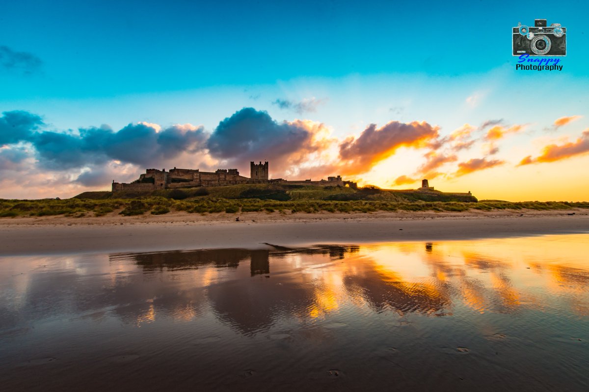 Bamburgh Castle & Beach - Reflections by Coastal Portraits @johndefatkin 