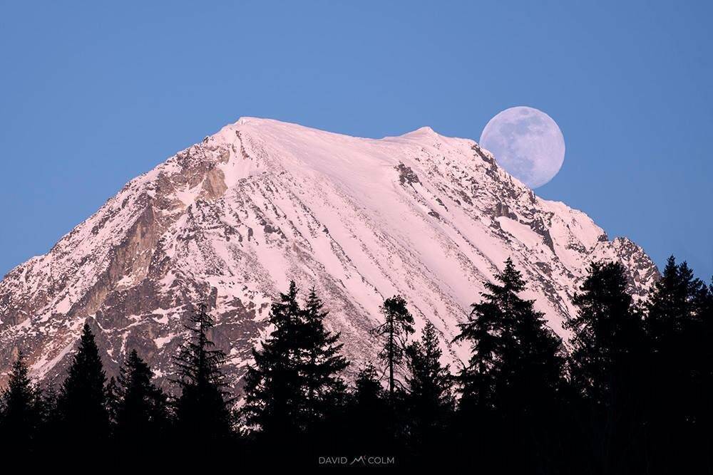 Moonrise over Wedge Mountain, Whistler, BC by David McColm @triwhistler