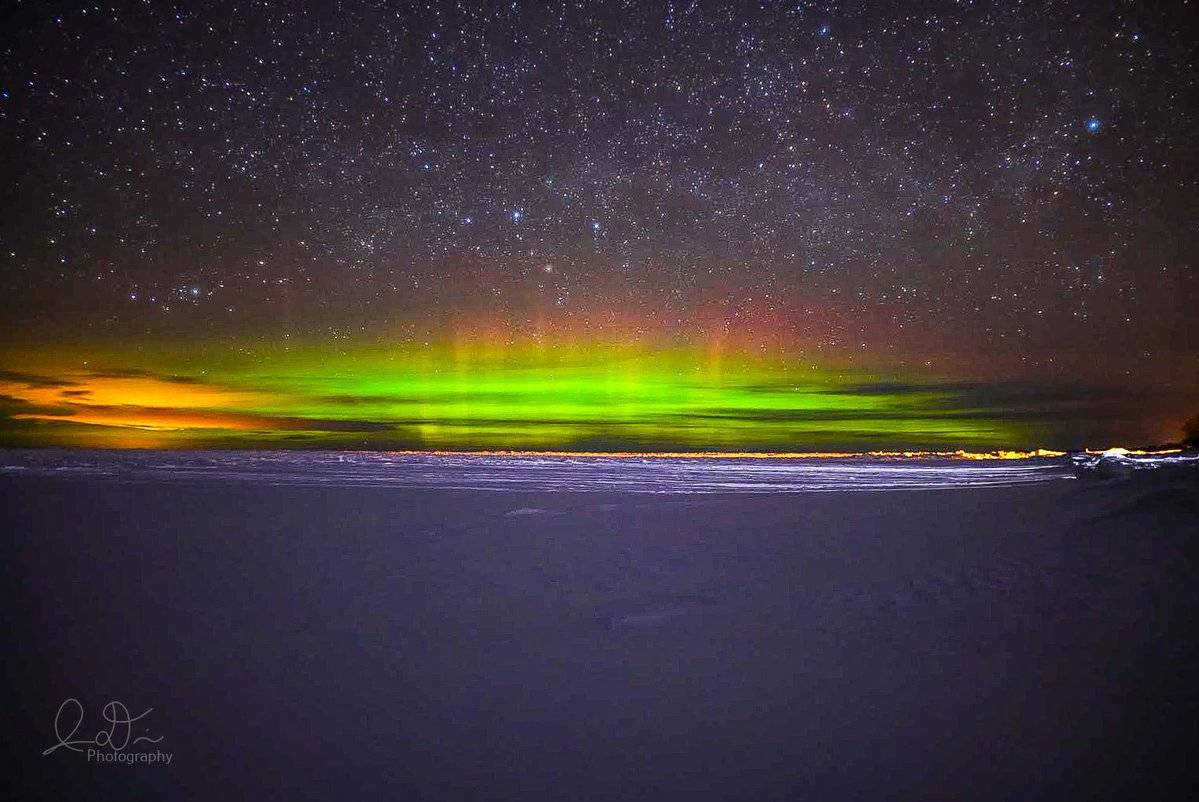 Northern Lights over Lake Superior around 3:30am at Calumet Waterworks Park in Calumet, MI by isaac @ID_Photo_Graphy