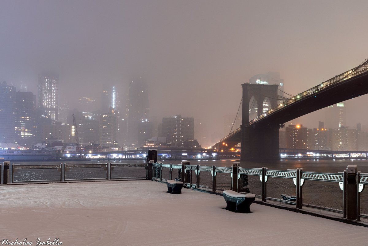 Snow from Brooklyn Bridge Park by Nicholas Isabella @NycStormChaser