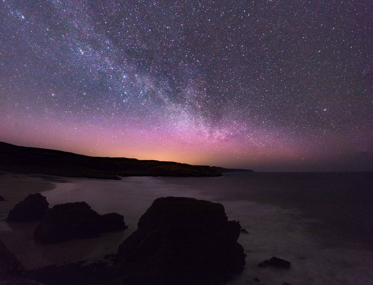 1st Place The northern Lights and Milky Way over Scotland by Impact Imagz @ImpactImagz