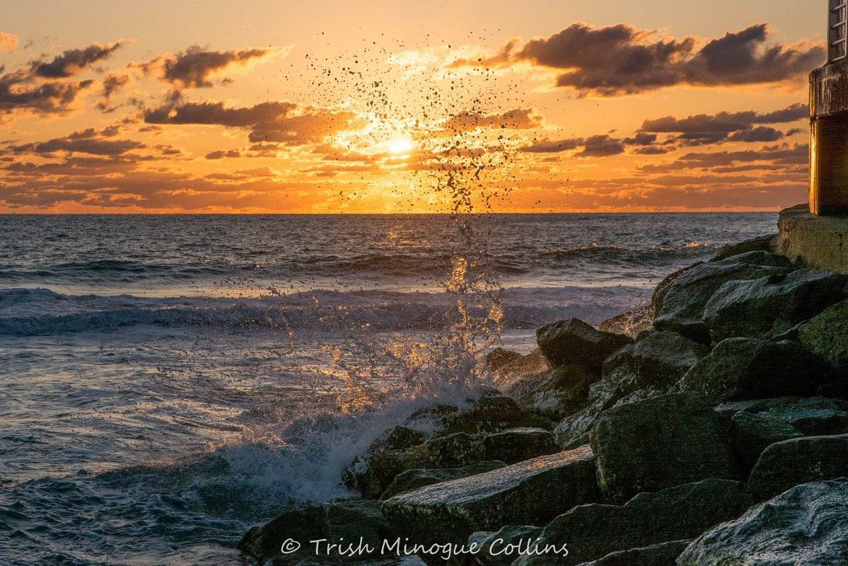2nd Place Sunrise splash, Sebastian Inlet, FL. by Trish MinogueCollins @TrishMinogPhoto
