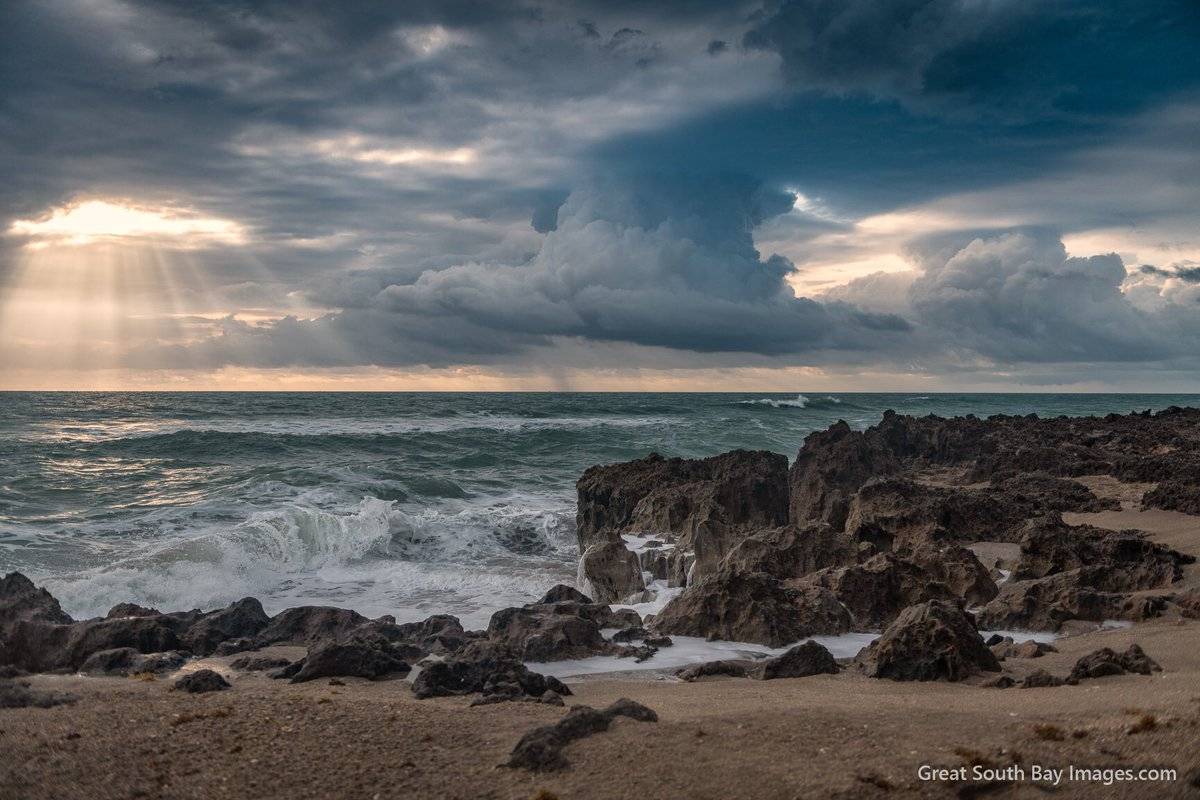 3rd Place Sunrays and surf - Hutchinson Island FL by Mike Busch/Greatsouthbayimages @GSBImagesMBusch