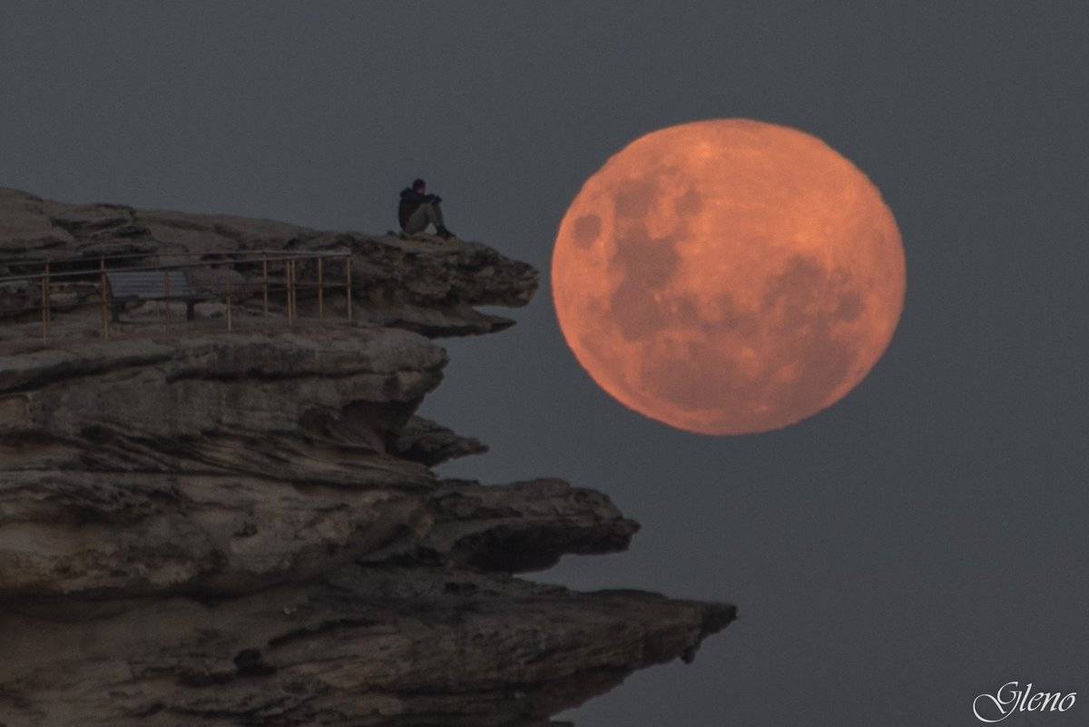 Adoring that full moon . Sydney Australia by Glen Anderson @Gleno_