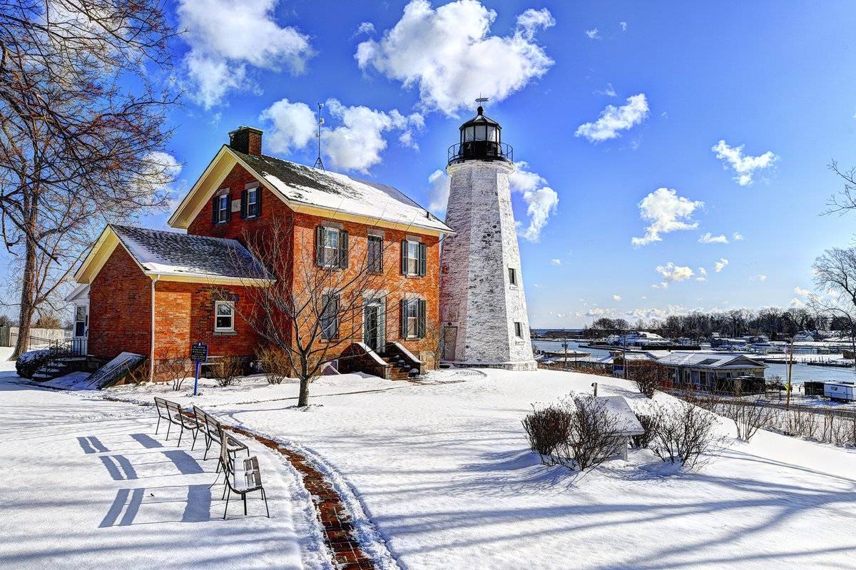 Beautiful morning at the Charlotte-Genesee Lighthouse in Rochester NY by James Montanus @JamesMontanus