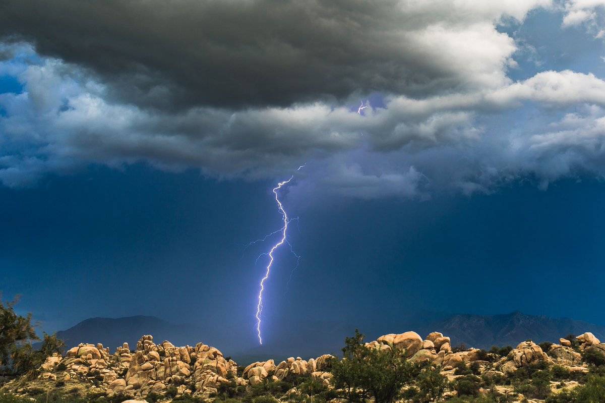 Bolts over Texas Canyon close to Benson, AZ by Lori Grace Bailey @lorigraceaz