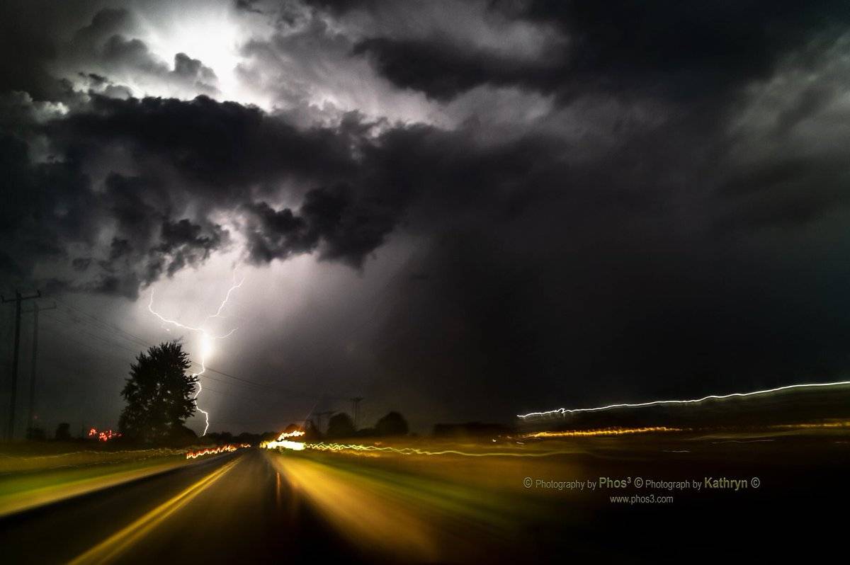 Chasing a storm down Highway 3 by PhotographybyPhos3 @_phos3