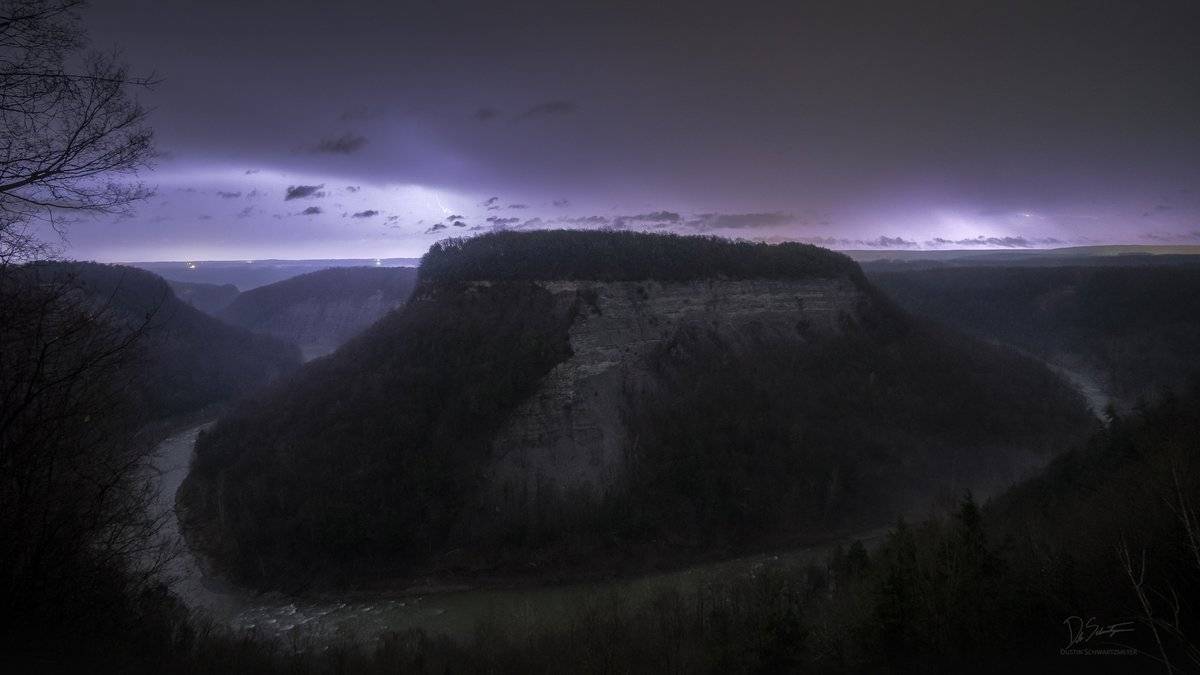 Severe storms roll thru Letchworth State Park Sunday night in NY by Dustin Schwartzmeyer @D_Schwartzmeyer