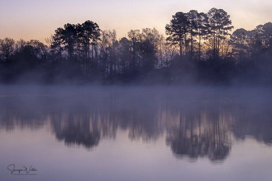 Smoke on the water....early morning at daybreak over Lake Wylie by ImaJENation Photography @Jenwebber33