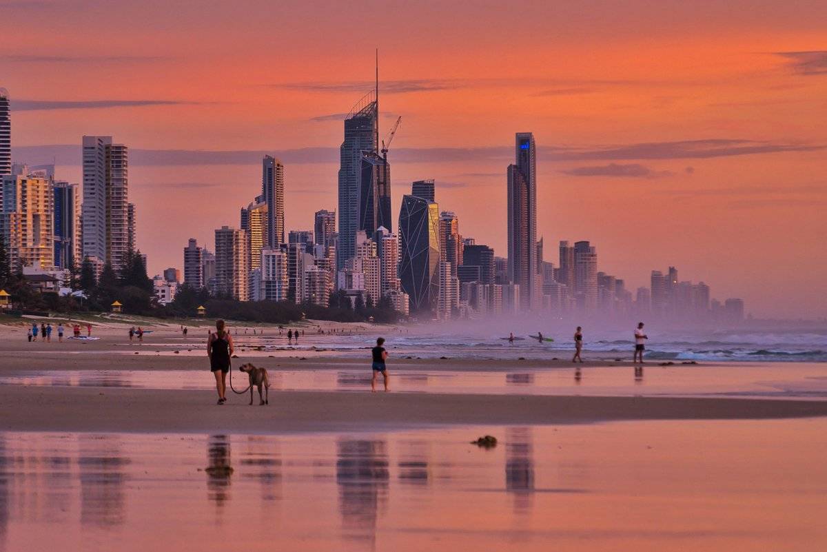 Where the city meets the ocean . Gold Coast - Australia by Glen Anderson @Gleno_