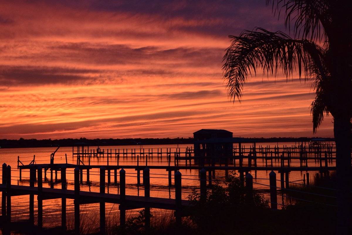 2nd Place Old boat house at dusk on the Halifax River. Ormond by the Sea, Florida by D Malone McMillan, PB&j @EzekielANovel