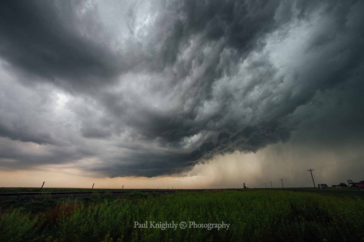 A grungy supercell crosses the Kansas/Colorado state line by Paul Knightly Photography @KnightlyPhoto