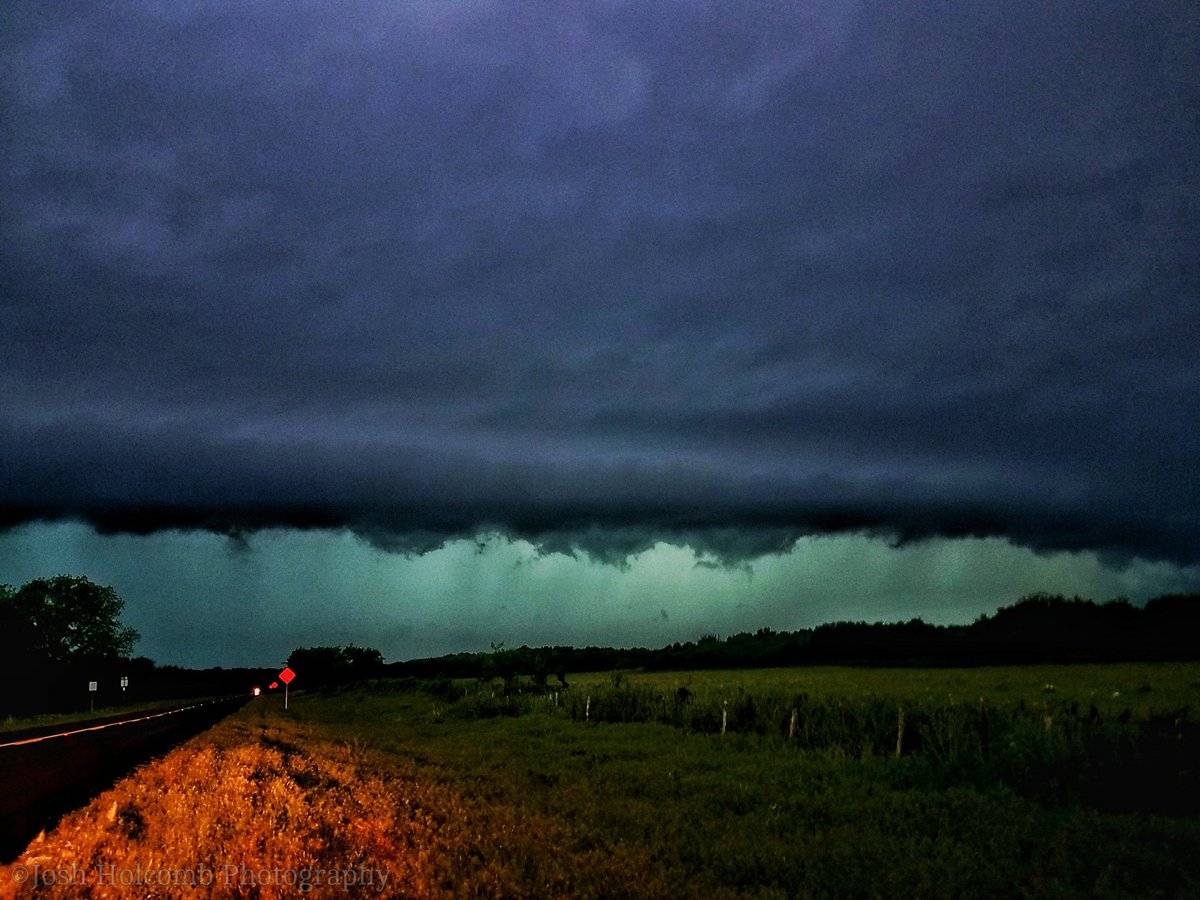 Goin' Green!! Near Throckmorton, Tx by Josh Holcomb @NTXstormspotter