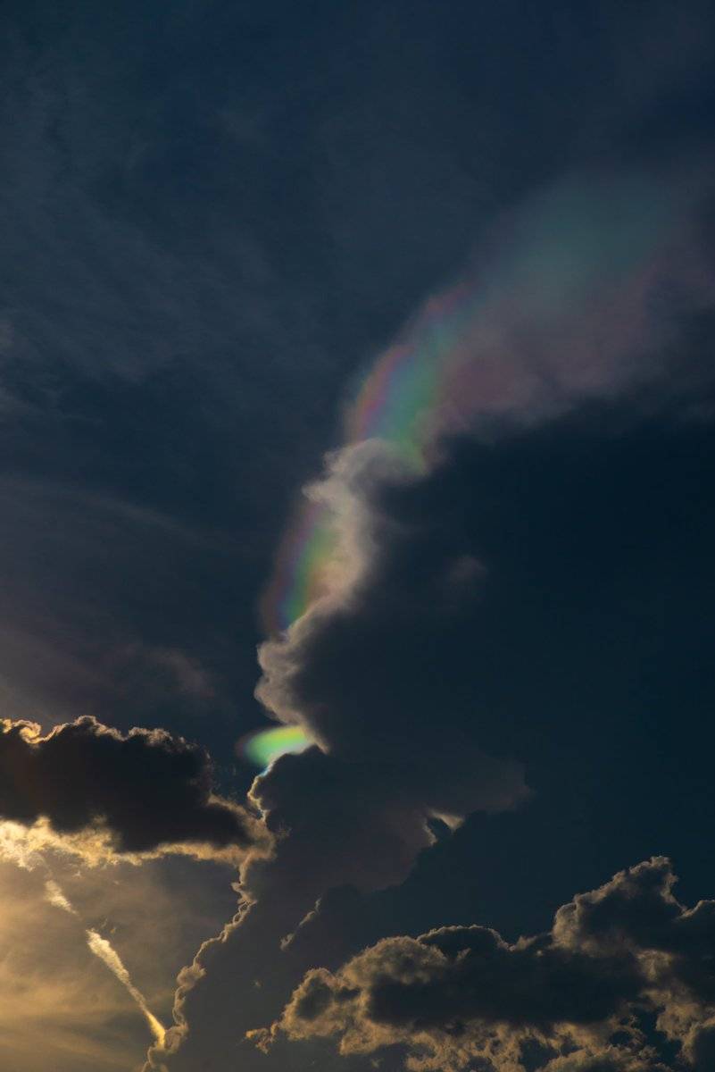 Iridescent cumulonimbus anvil cloud by MShortes @MShortes