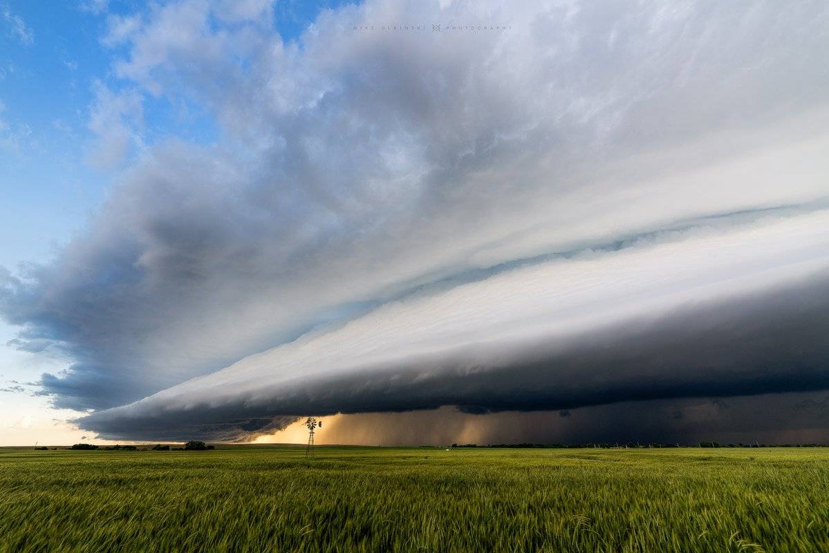 Shelf clouds near Helena, Oklahoma by Mike Olbinski @MikeOlbinski