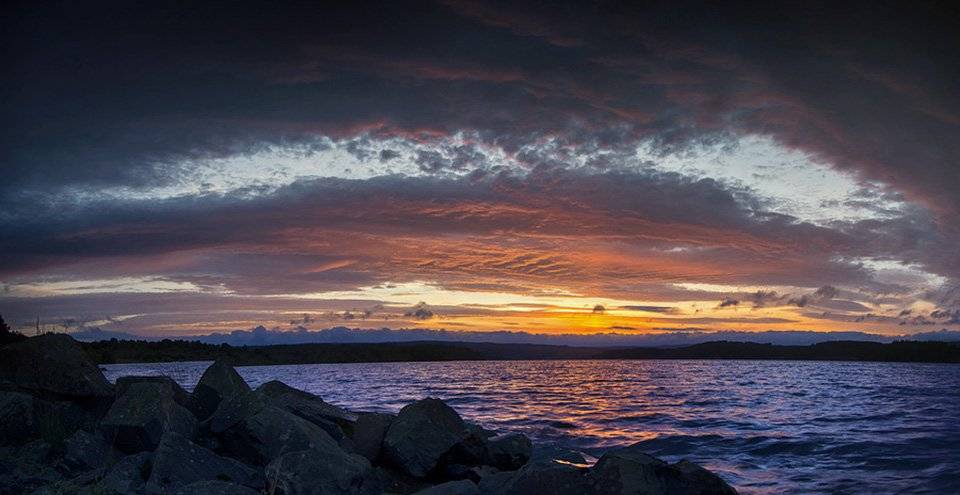 Sunset over Kielder Water, Northumberland by Corvid Tales @CorvidTales