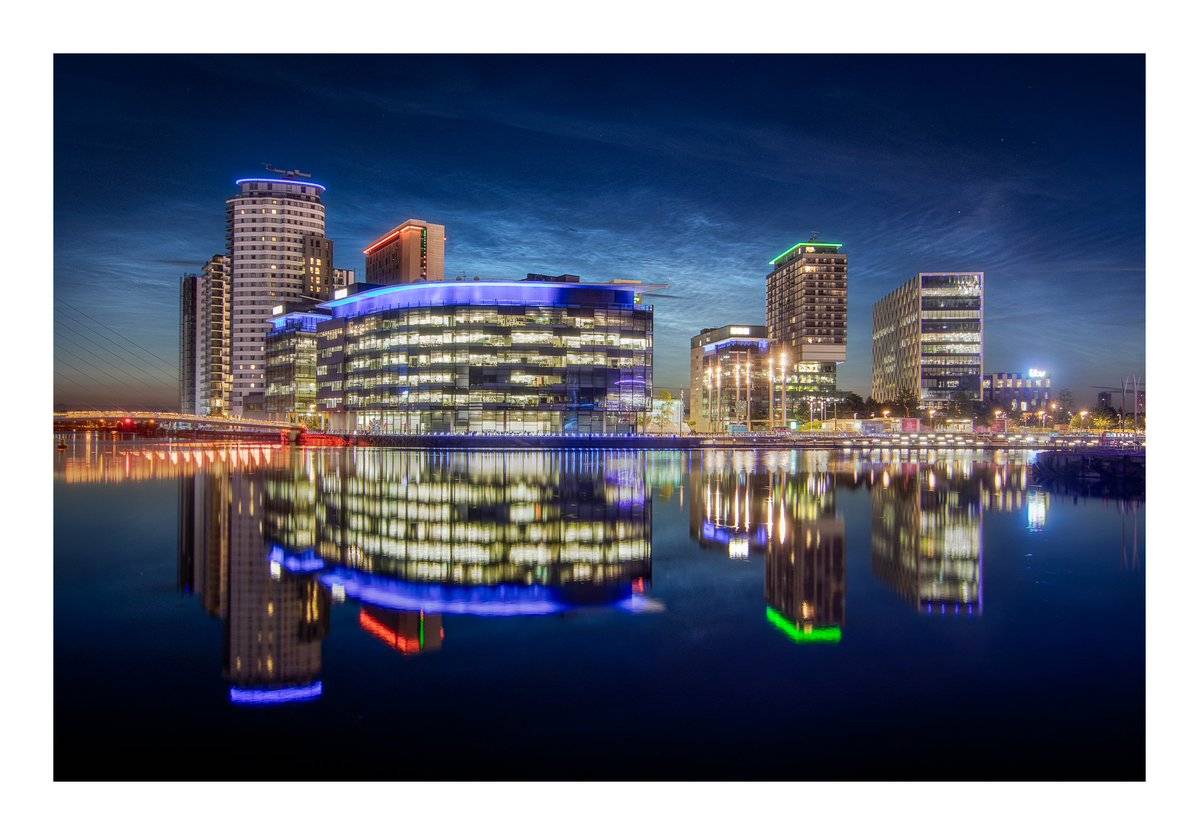 1st Place Noctilucent Clouds over Media City, Salford Quays, Manchester UK by Kieran Metcalfe @kiers