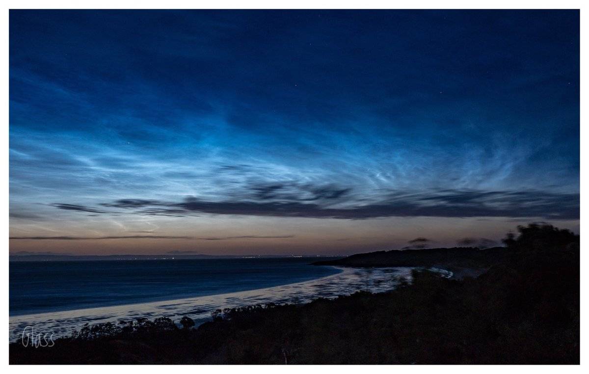 Noctilucent clouds, Gullane beach, East Lothian, Scotland by Glass Photography @GlassFotos