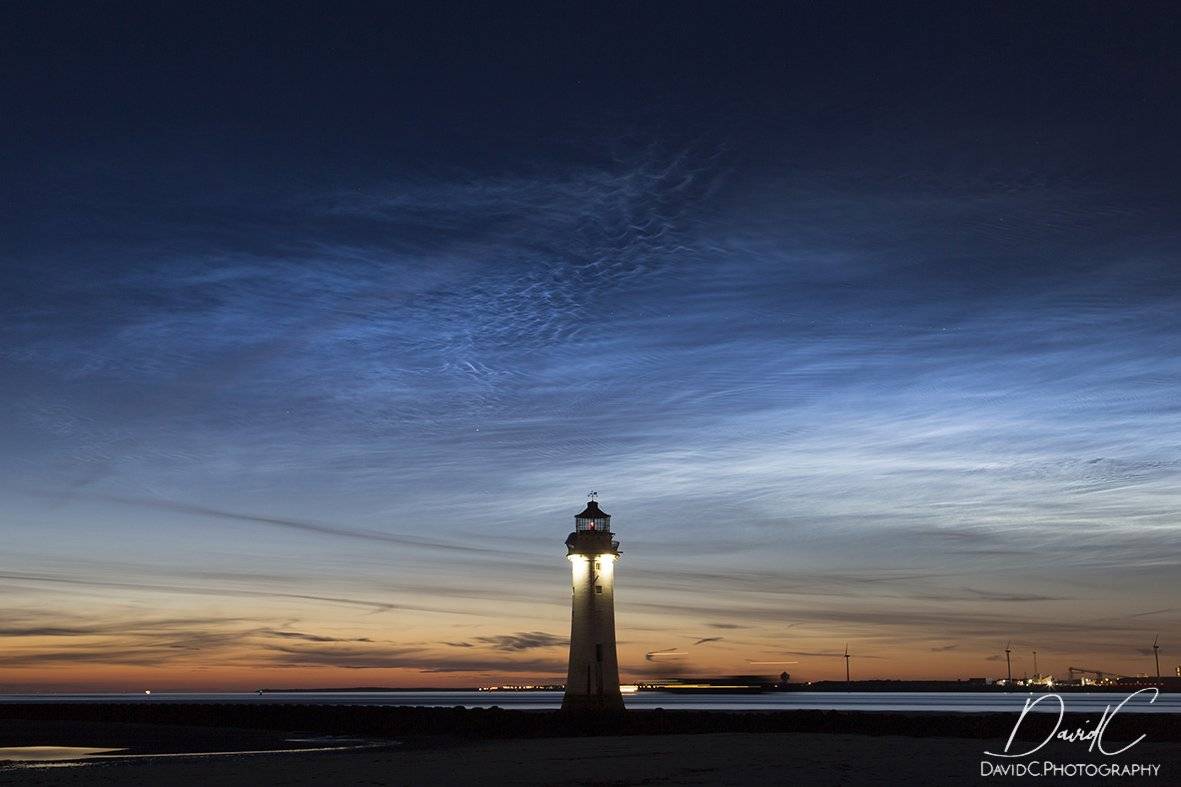 Perch Rock Lighthouse Noctilucent Clouds by DavidCPhotography @DChennellPhotos