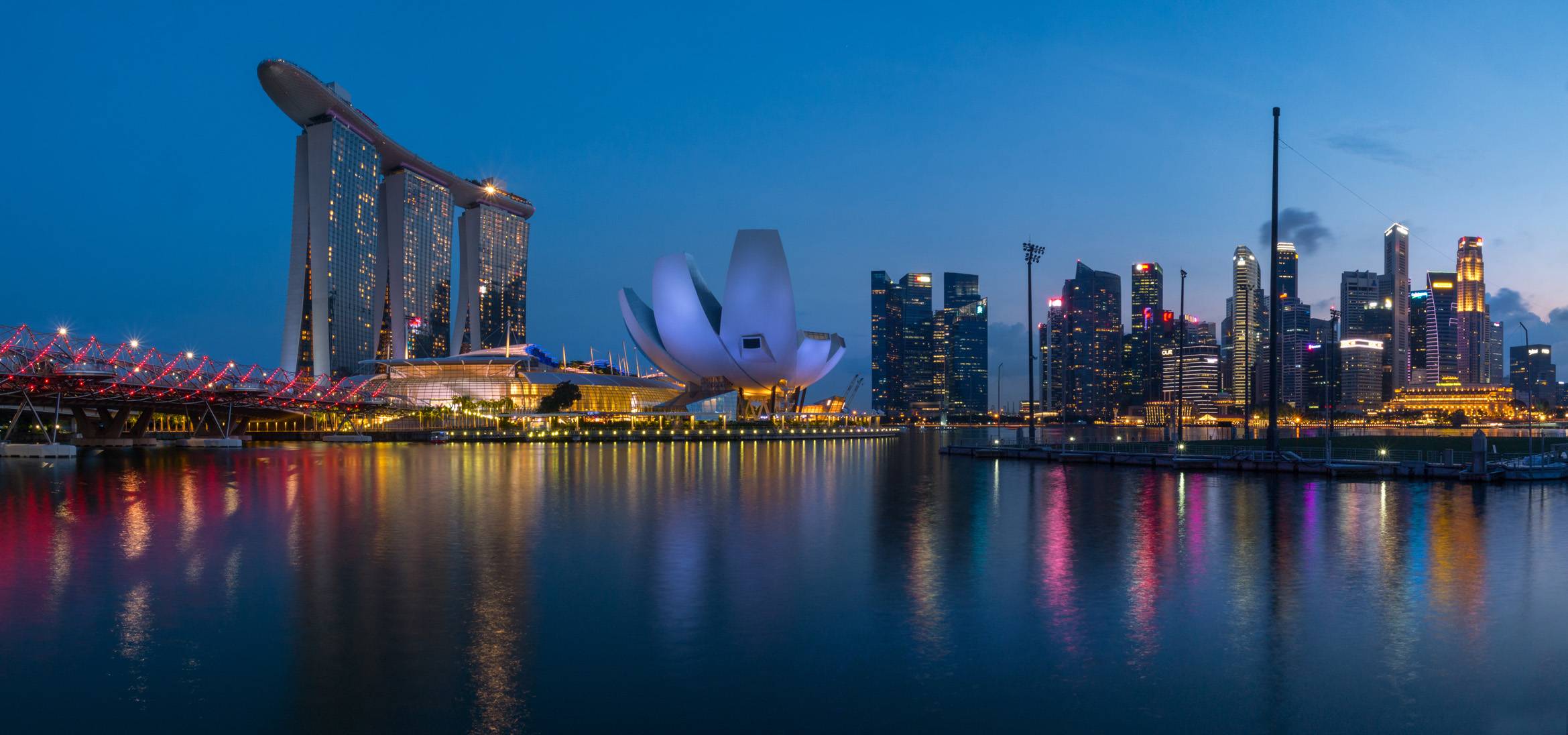 Singapore Skyline by Gill Prince