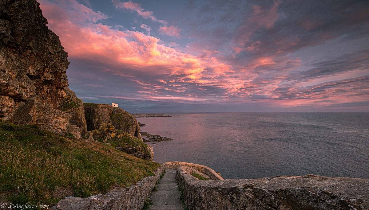 Steps leading down to the South Stack lighthouse, Anglesey by Phil Taylor @angleseyboy