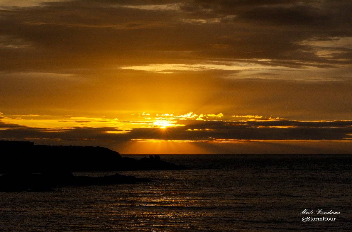 Sunset over Cemaes Bay by Mark Boardman @StormHourMark