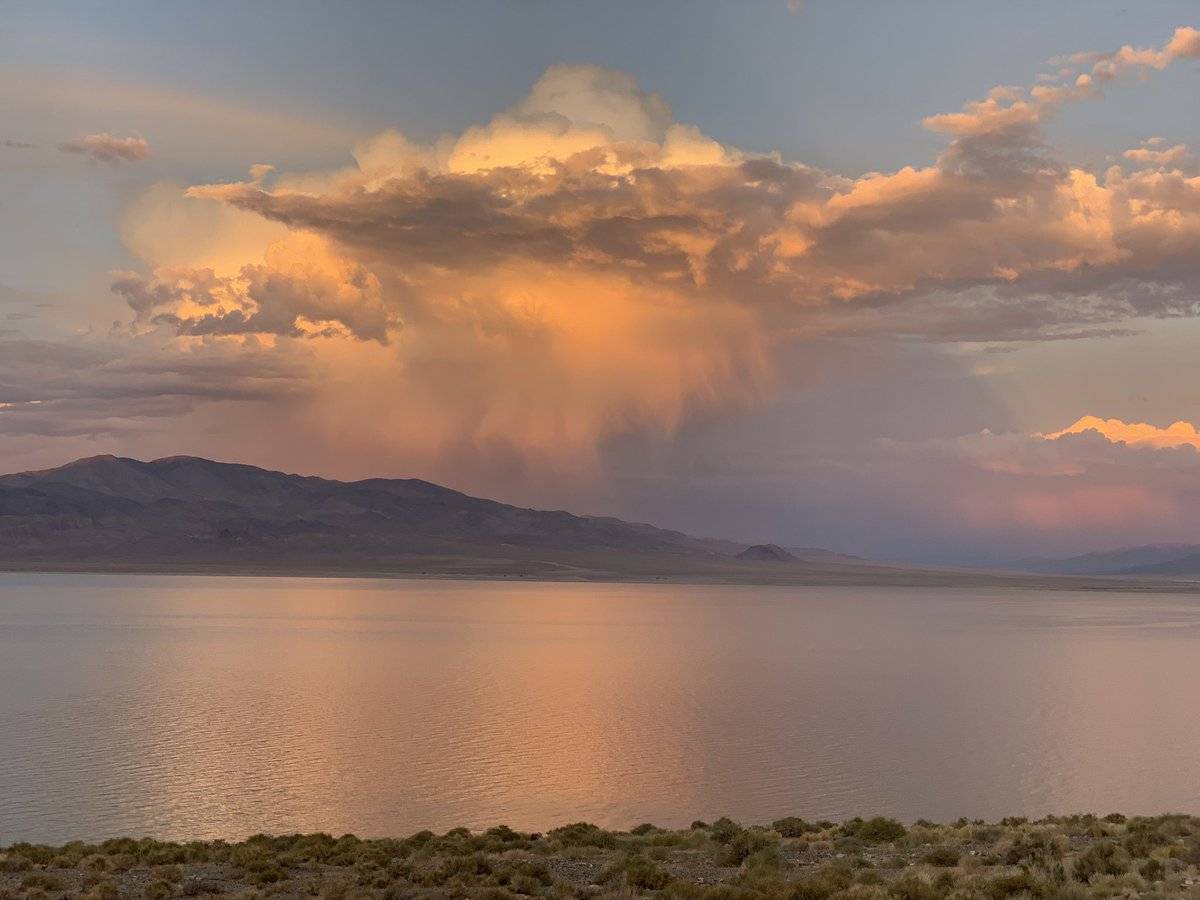 Sunset thunderstorm at Walker Lake by Jeff Sullivan Photo @JeffSullPhoto
