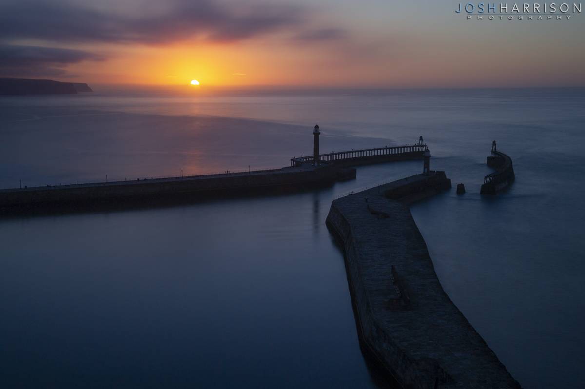 whitby-harbour-sunset
