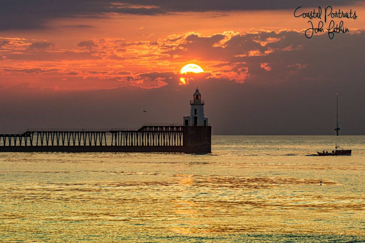 3rd Place Blyth Seascape ( Lighthouse & Pier ) at sunrise by Coastal Portraits @johndefatkin