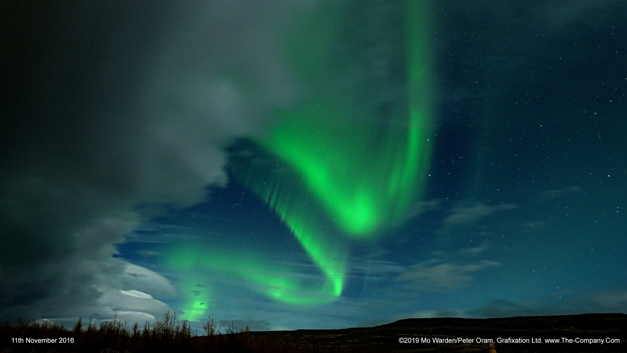 Aurora Borealis, east coast of Iceland.
