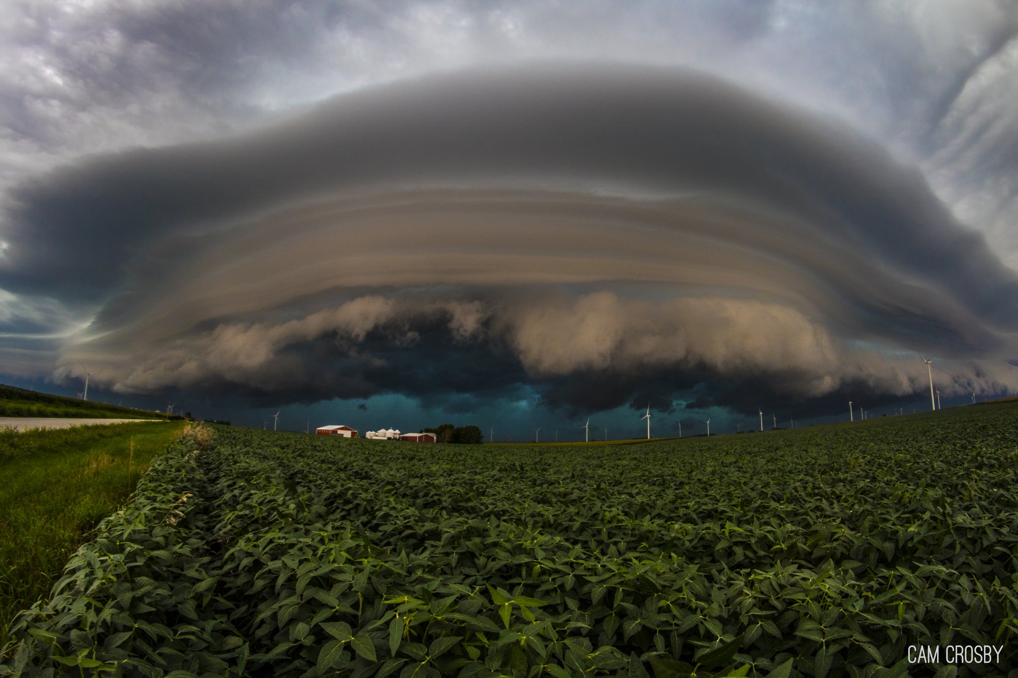 Beautiful Shelf Clouds over Central Illinois by Cam Crosby @Cam_SVP