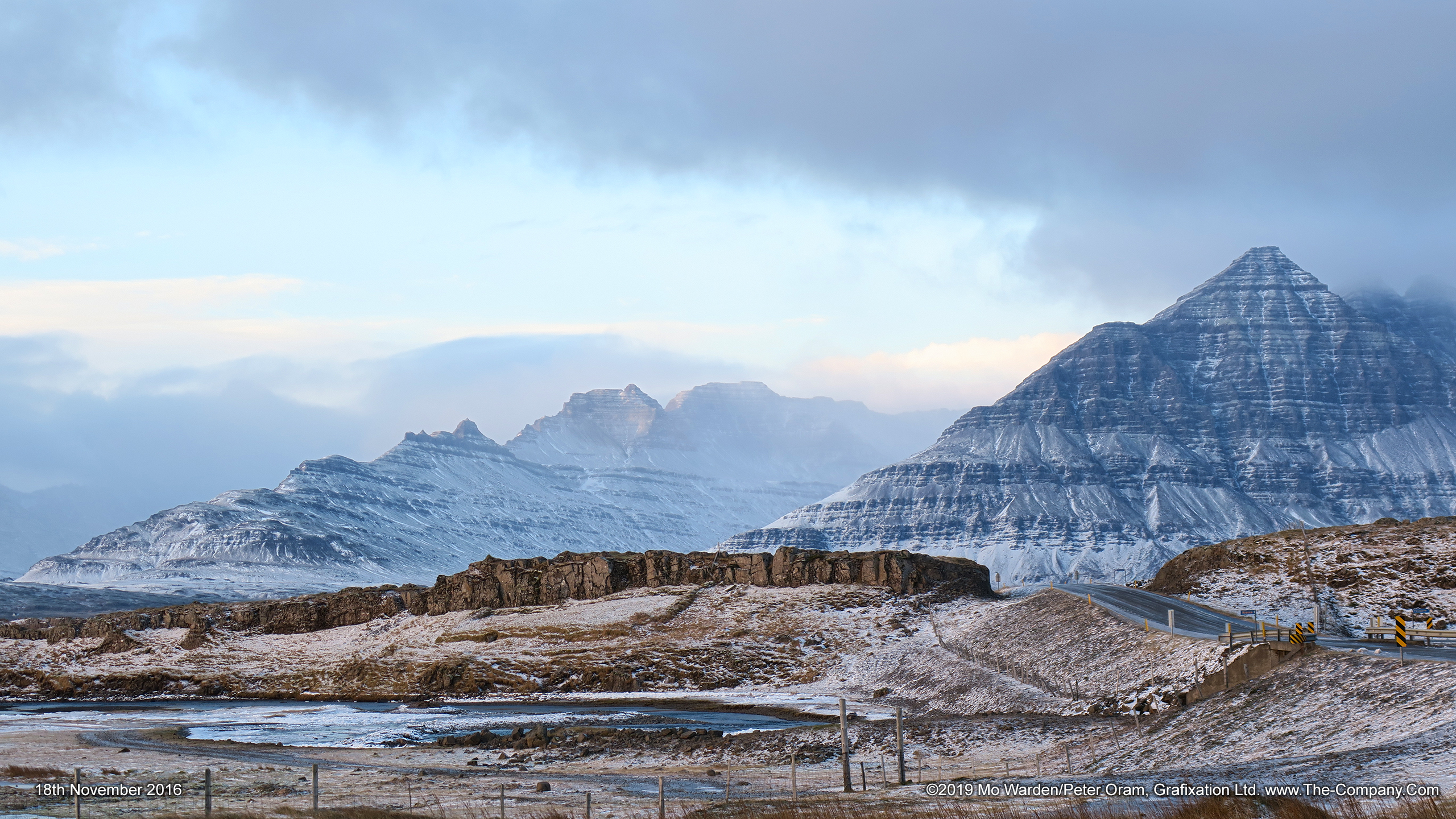 East coast of Iceland in winter.