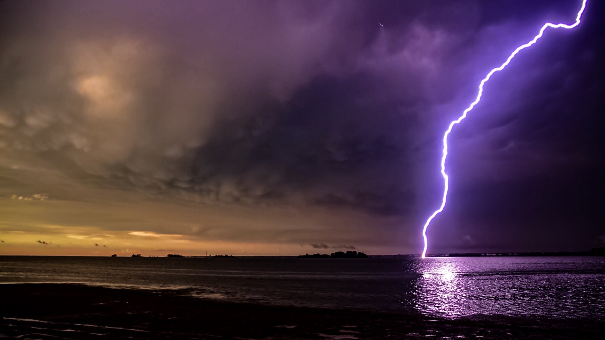 Lightning Storm at Dunedin beach by Floridian Creations @FloridianCreat1