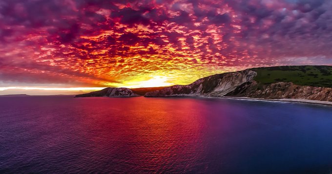 Morning Skies over the Jurassic coast of Dorset by Naturehawk Photo @NaturehawkPhoto