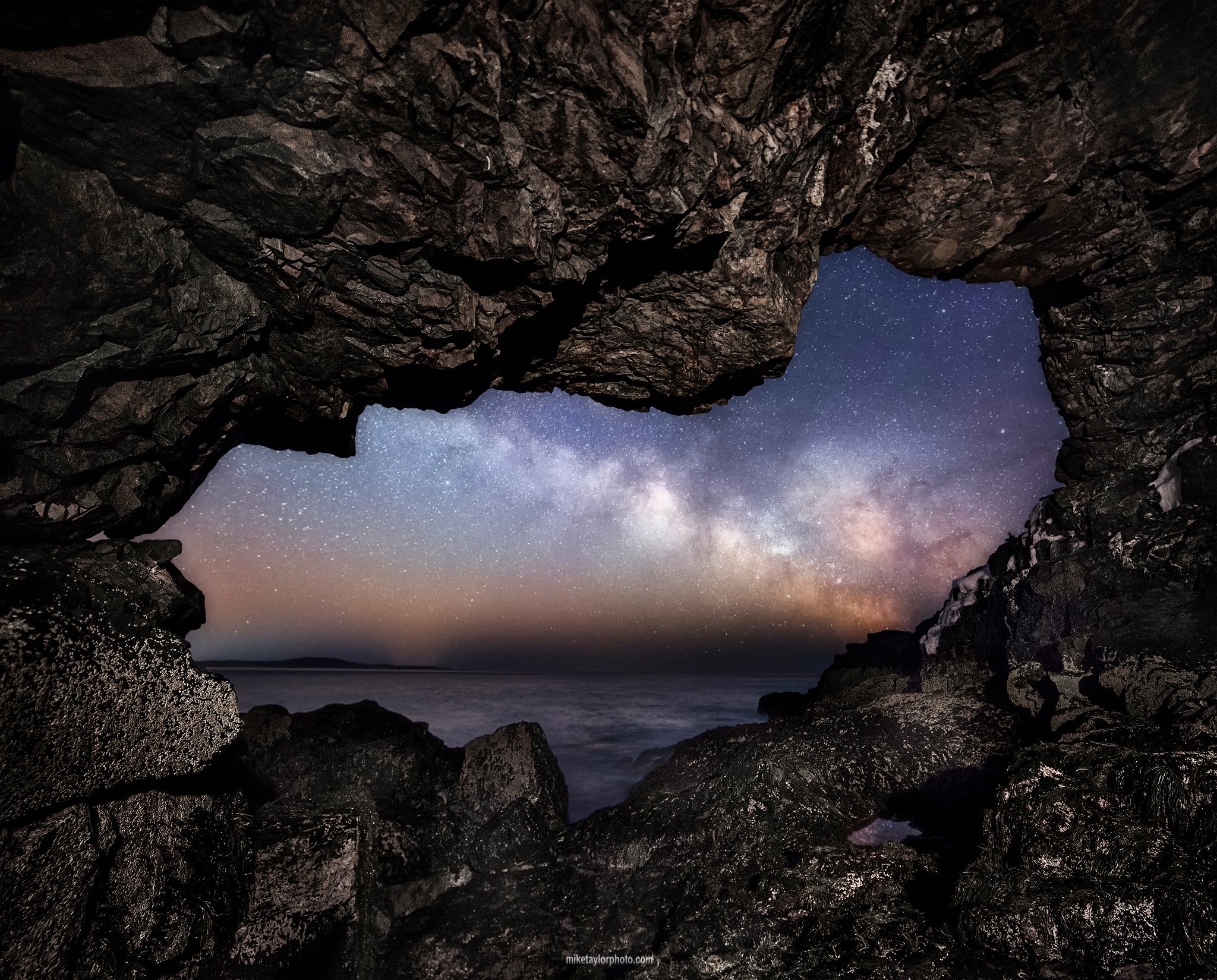 Milky Way through a cave in Acadia National Park, Maine by Mike Taylor Photography @mtaylor_photo